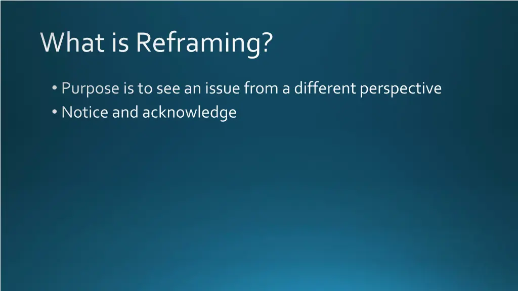 what is reframing