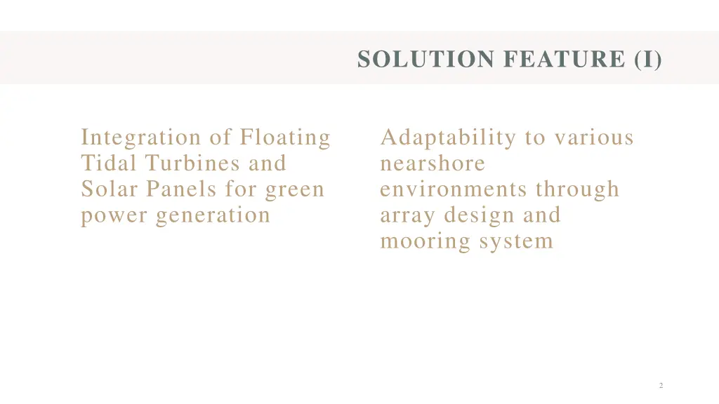 solution feature i