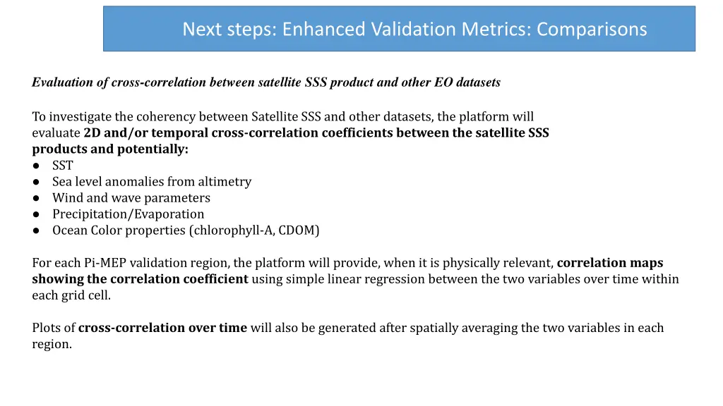 next steps enhanced validation metrics comparisons 2