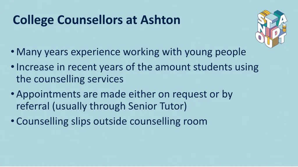college counsellors at ashton