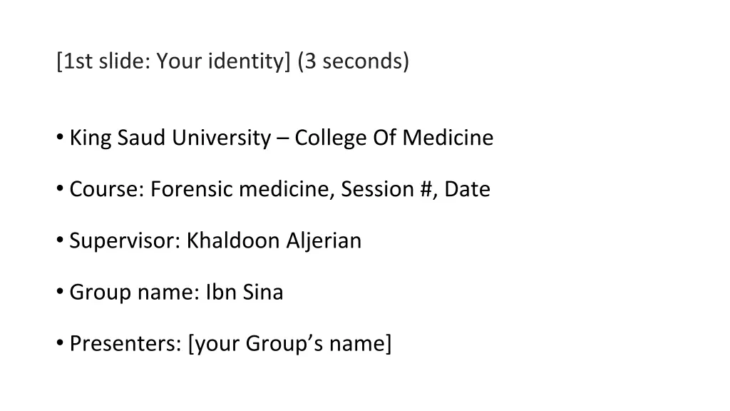 1st slide your identity 3 seconds 1