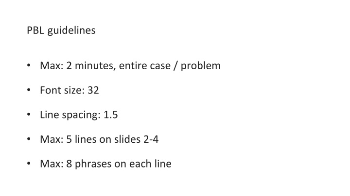 pbl guidelines