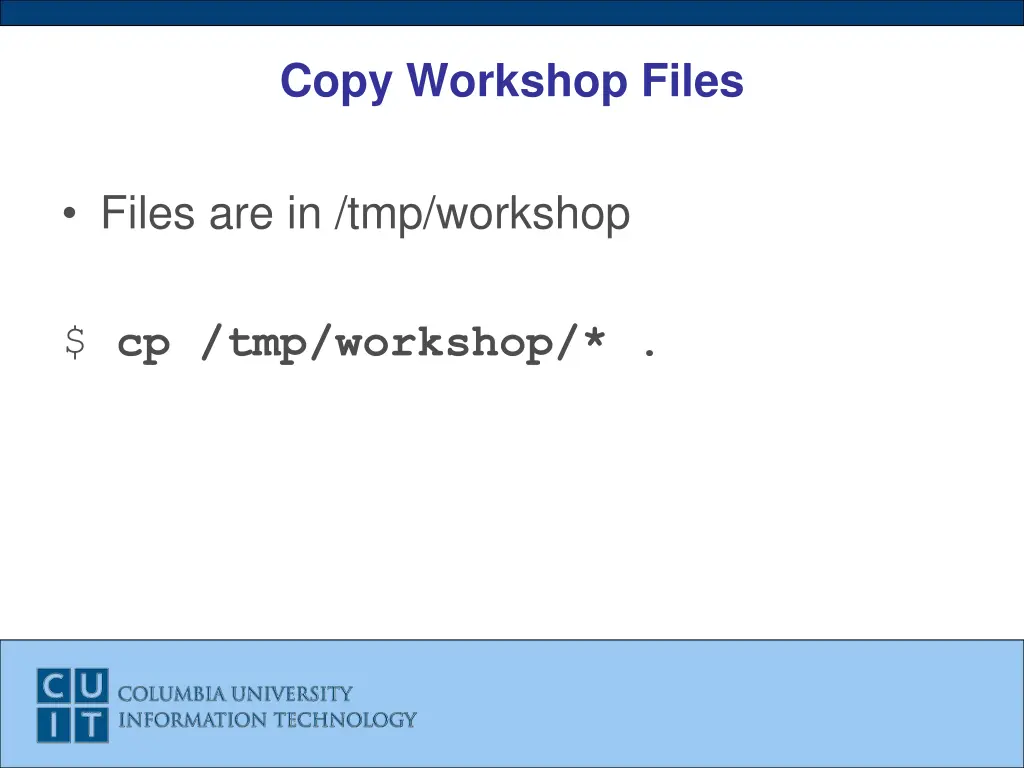 copy workshop files
