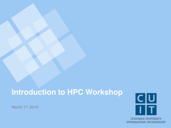 introduction to hpc workshop