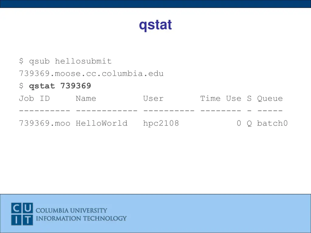 qstat