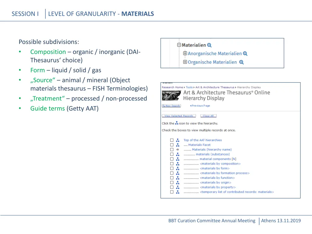 session i level of granularity materials 1