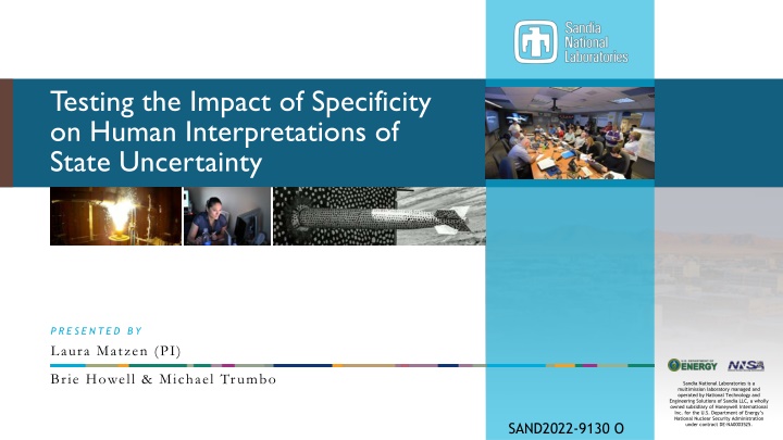 testing the impact of specificity on human