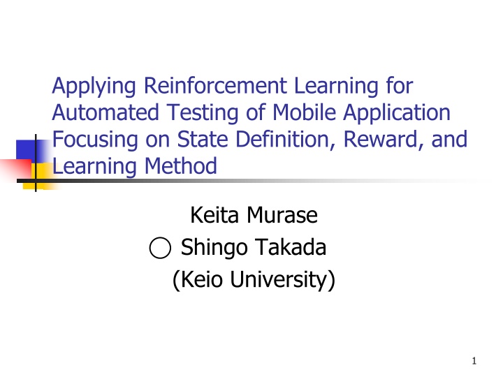 applying reinforcement learning for automated
