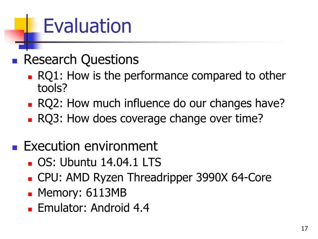 evaluation