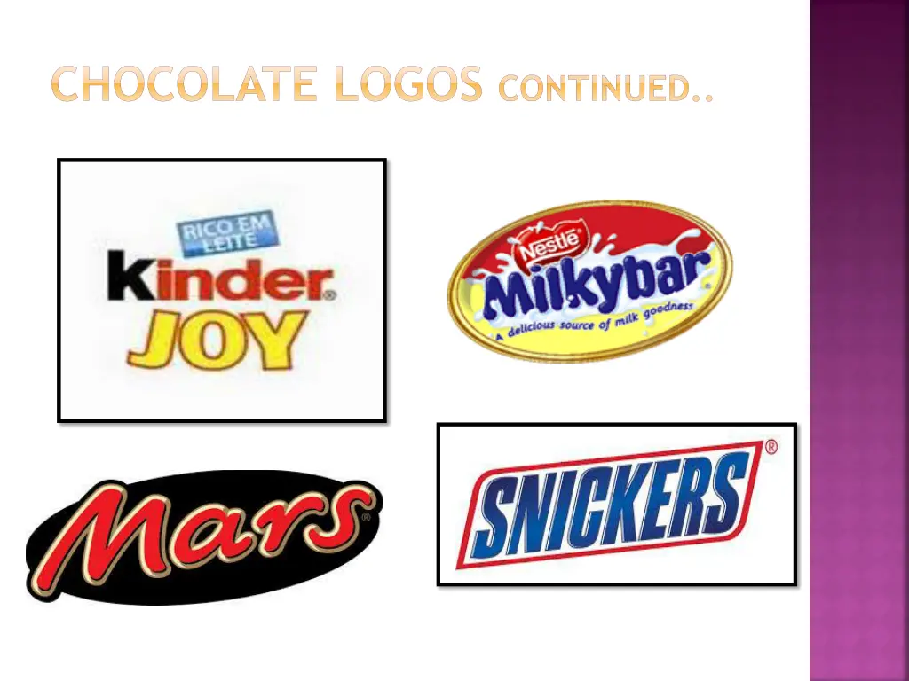 chocolate logos continued