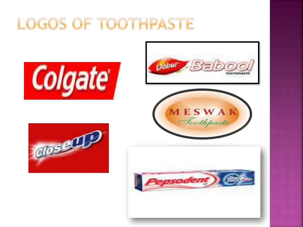 logos of toothpaste