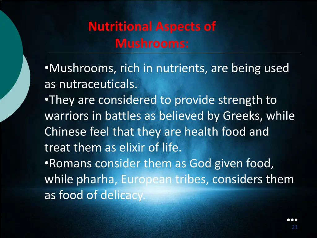 nutritional aspects of mushrooms