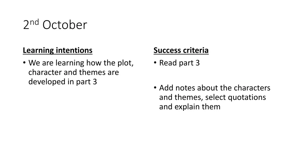 2 nd october