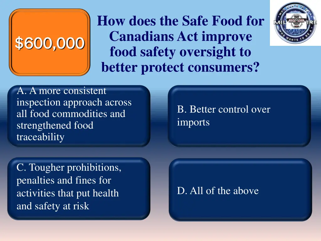 how does the safe food for canadians act improve