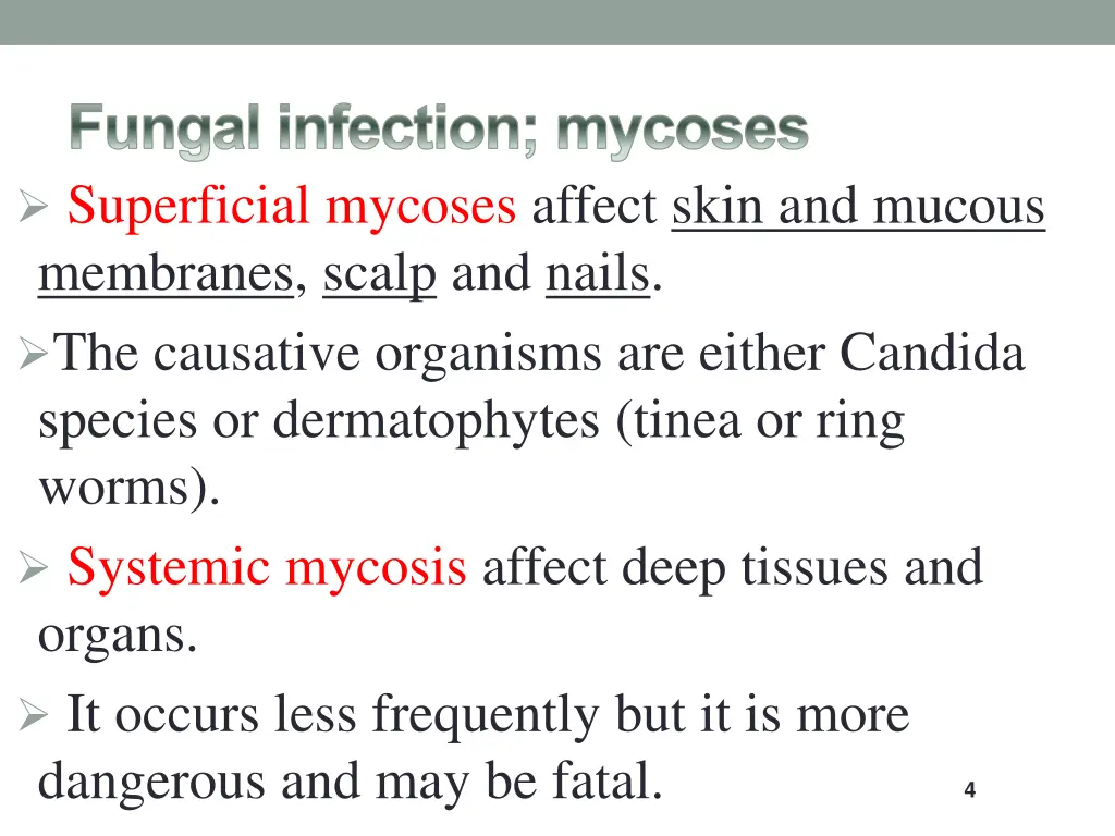 fungal infection mycoses superficial mycoses