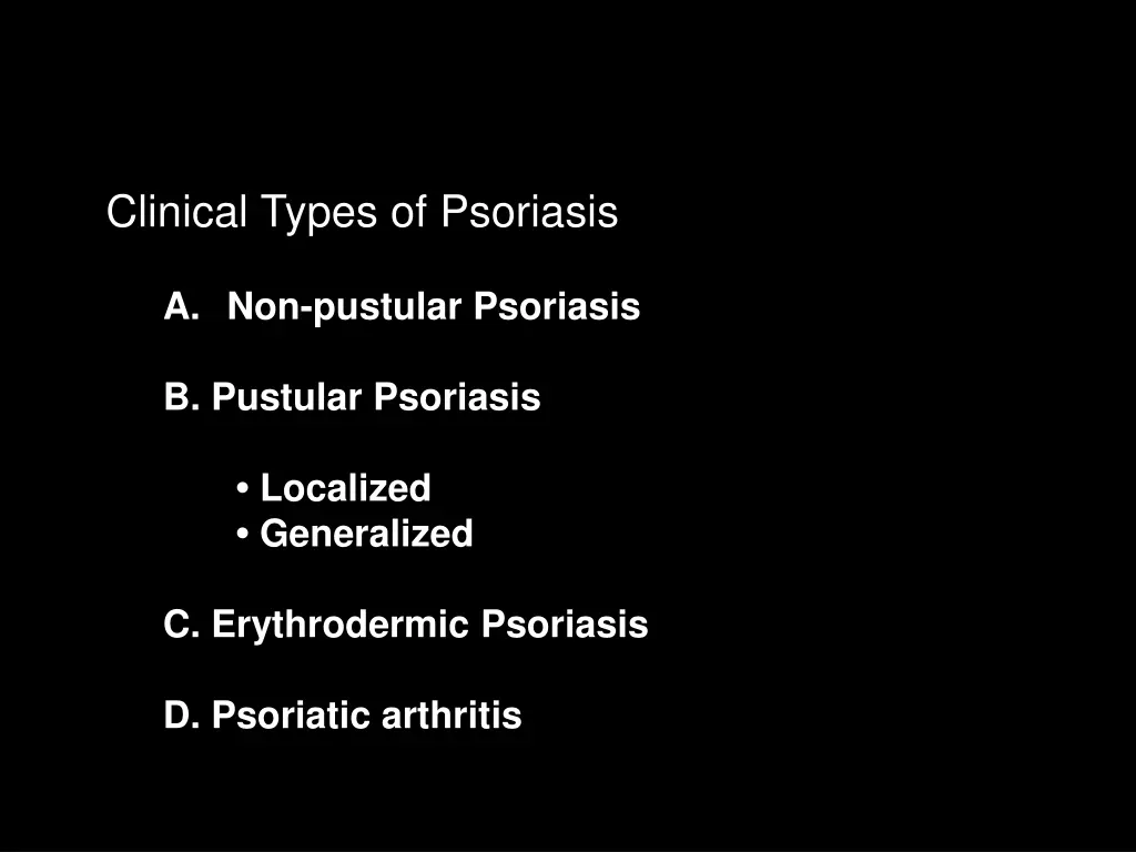 clinical types of psoriasis
