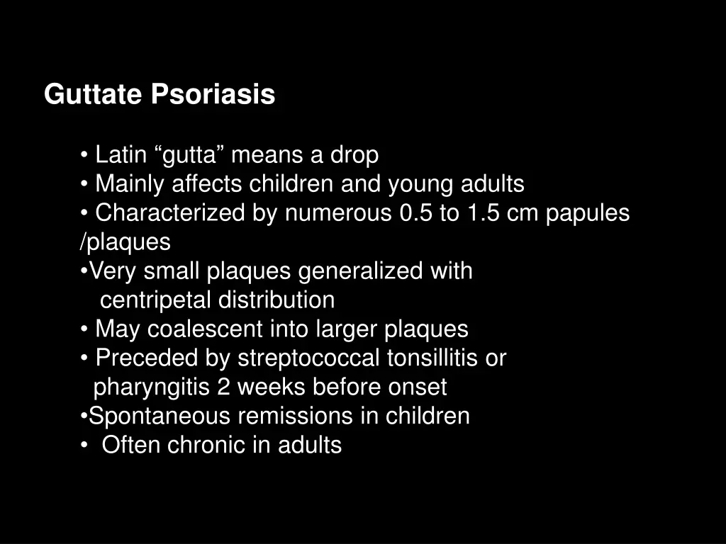 guttate psoriasis