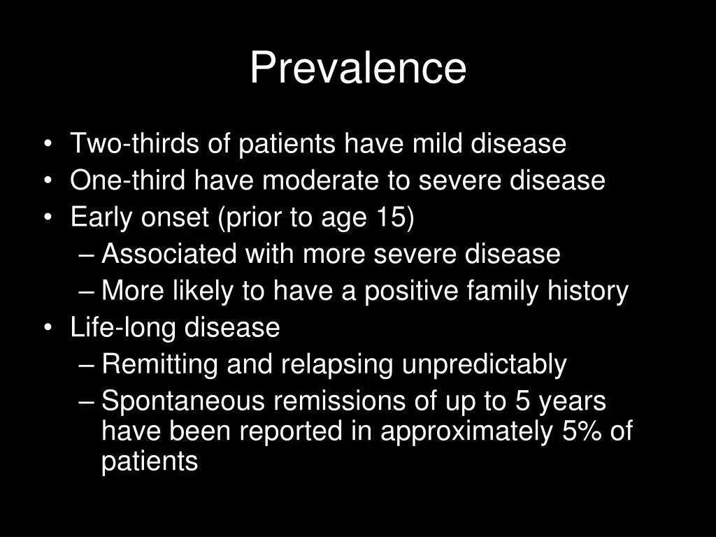 prevalence 1