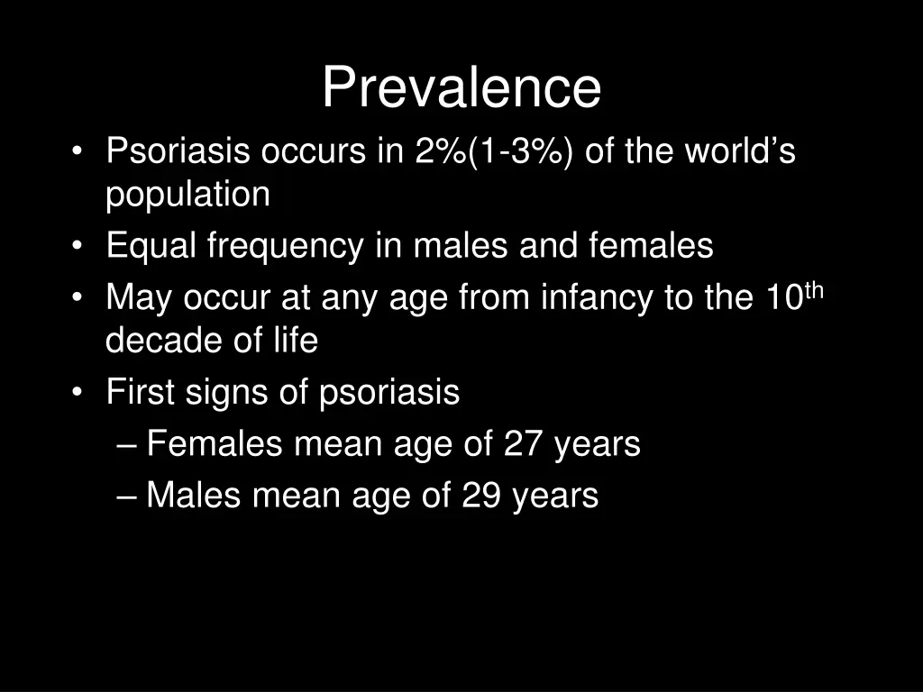 prevalence