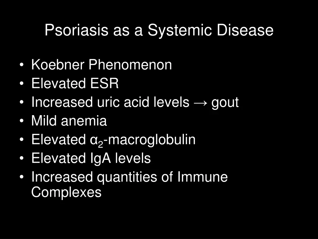 psoriasis as a systemic disease