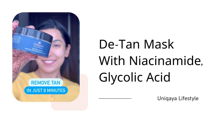 de tan mask with niacinamide glycolic acid