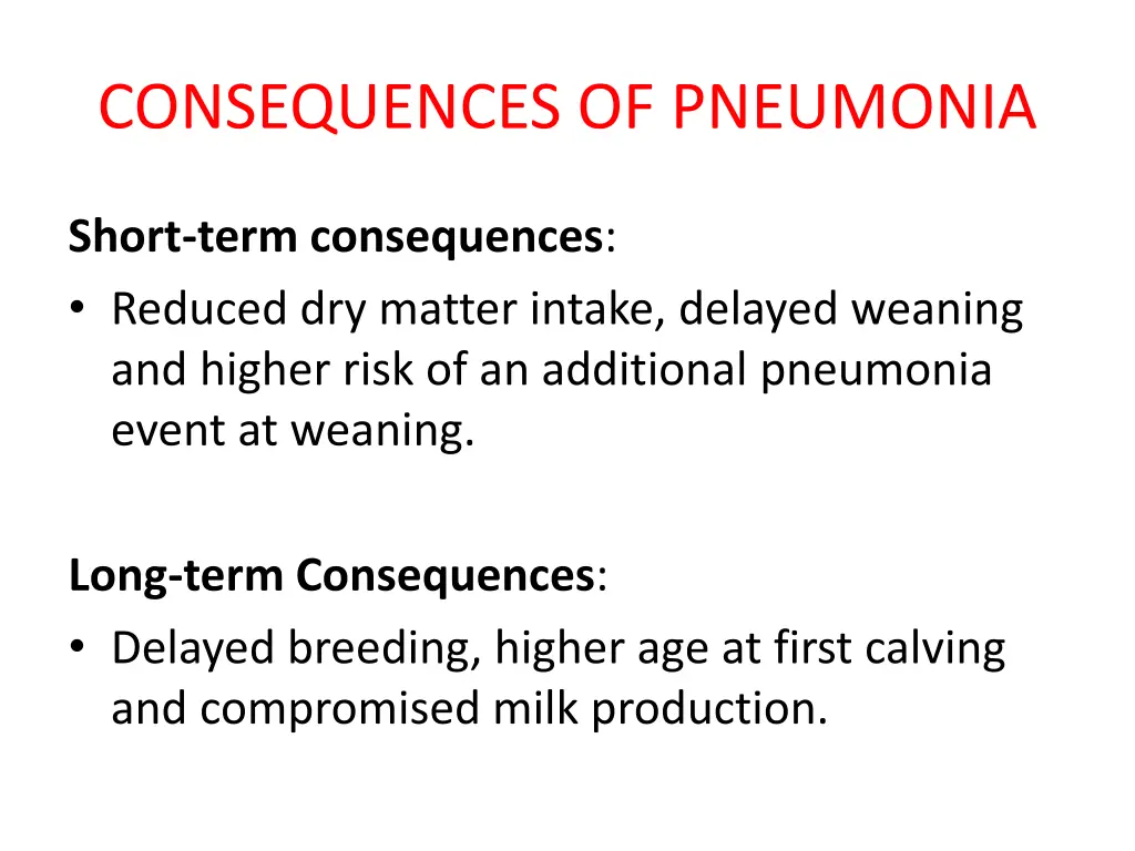 consequences of pneumonia