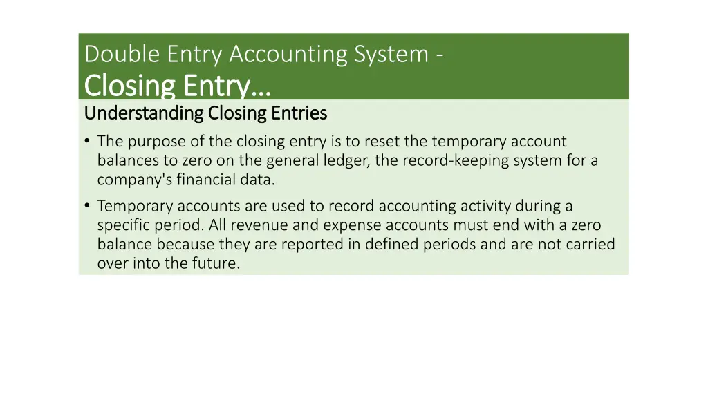 double entry accounting system closing entry 1