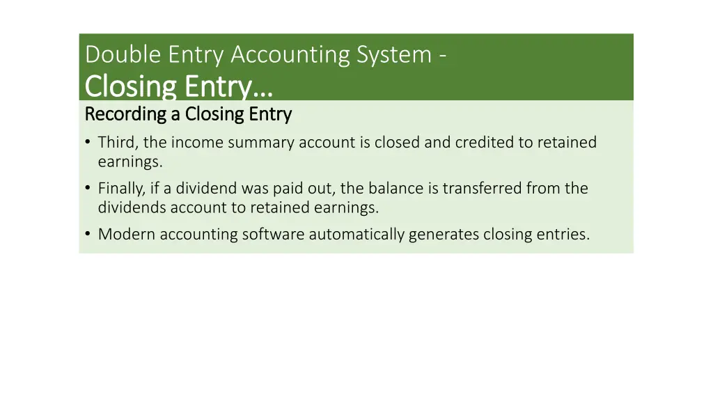 double entry accounting system closing entry 4