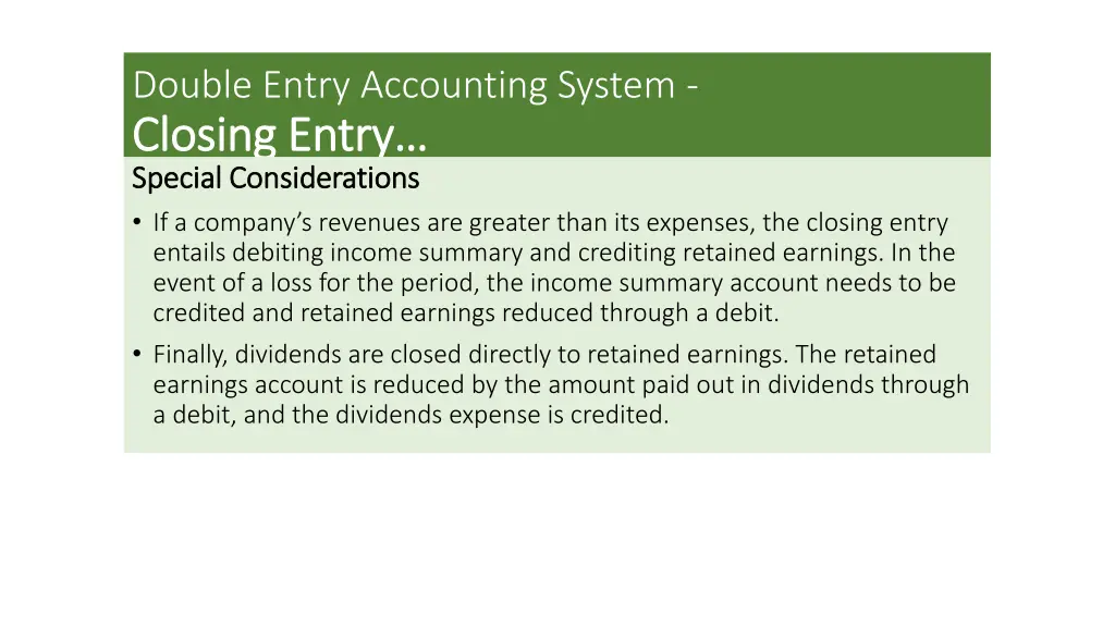 double entry accounting system closing entry 5