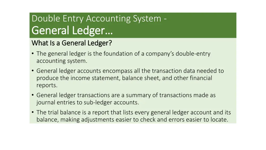 double entry accounting system general ledger 1