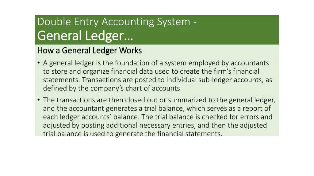 double entry accounting system general ledger 2