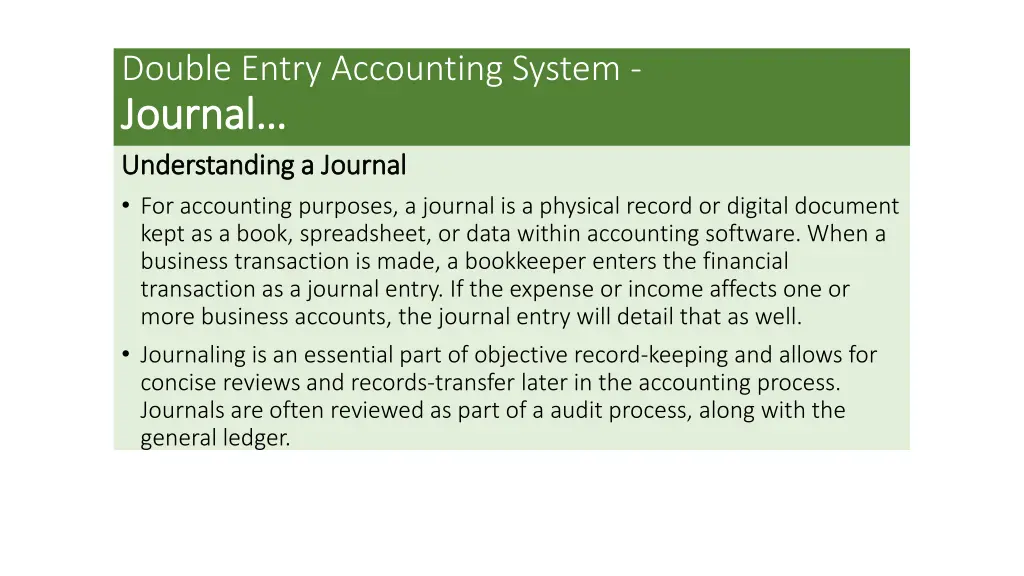 double entry accounting system journal journal 2