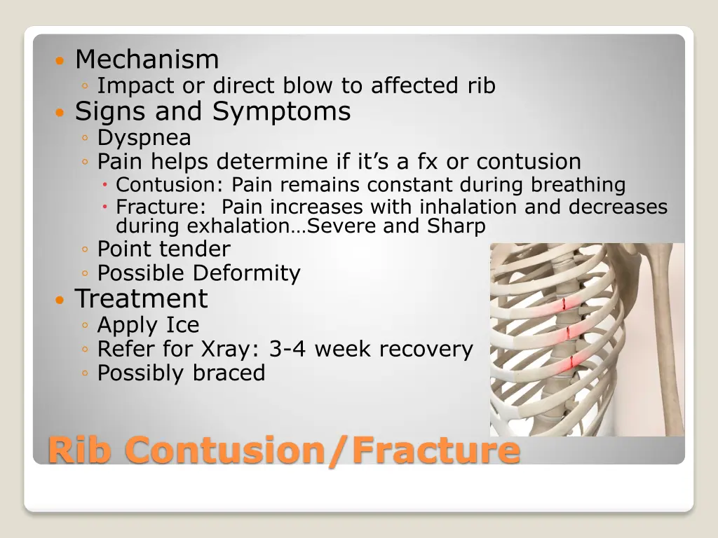 mechanism impact or direct blow to affected