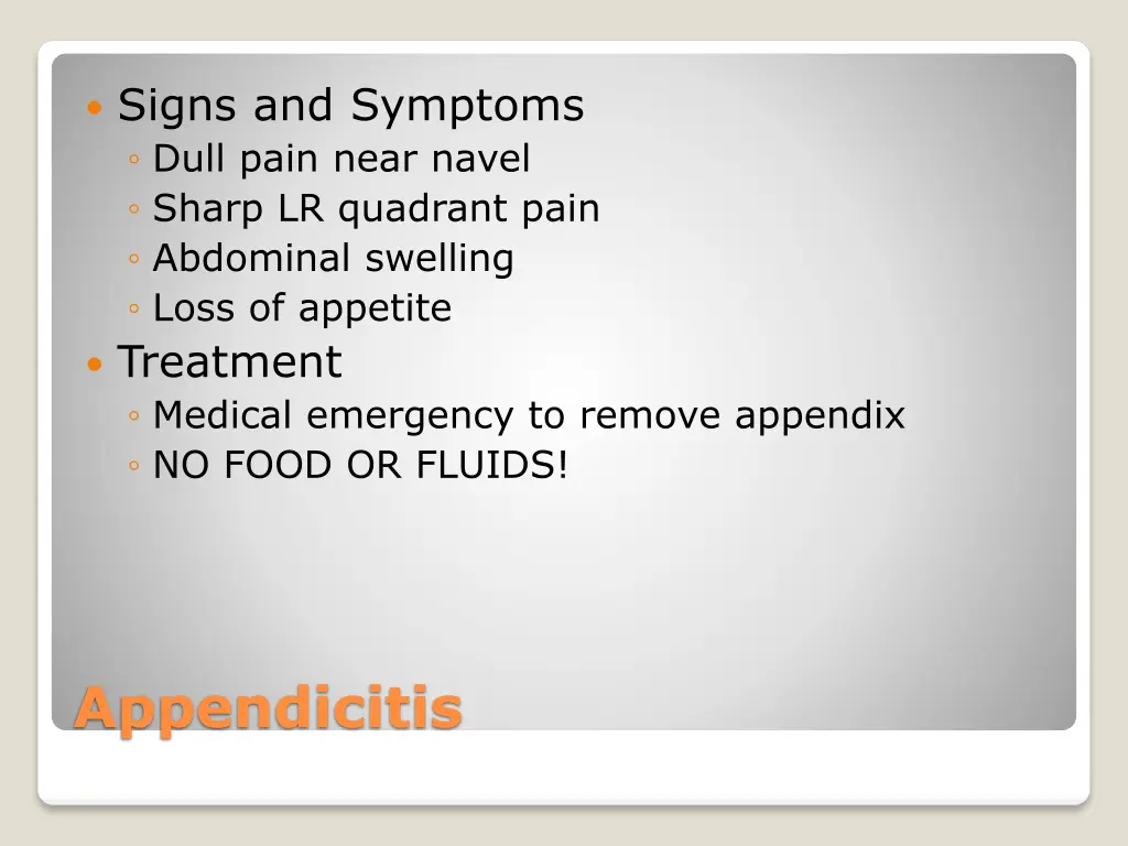signs and symptoms dull pain near navel sharp