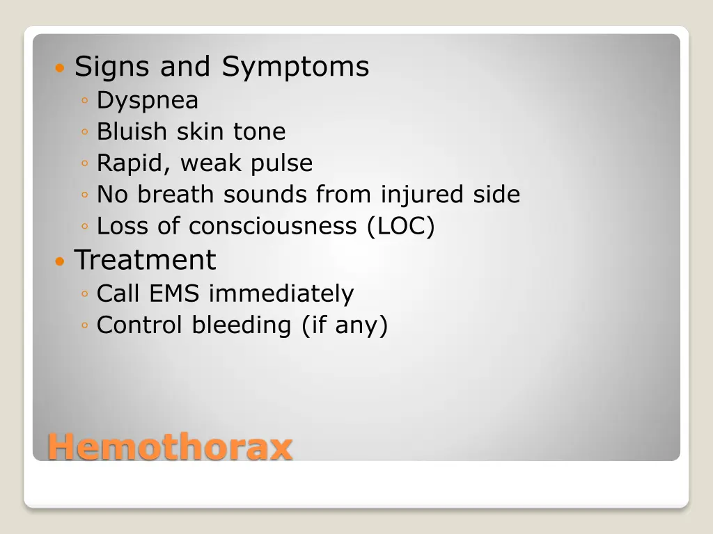 signs and symptoms dyspnea bluish skin tone rapid