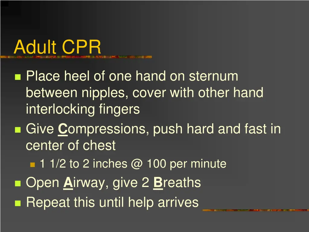 adult cpr
