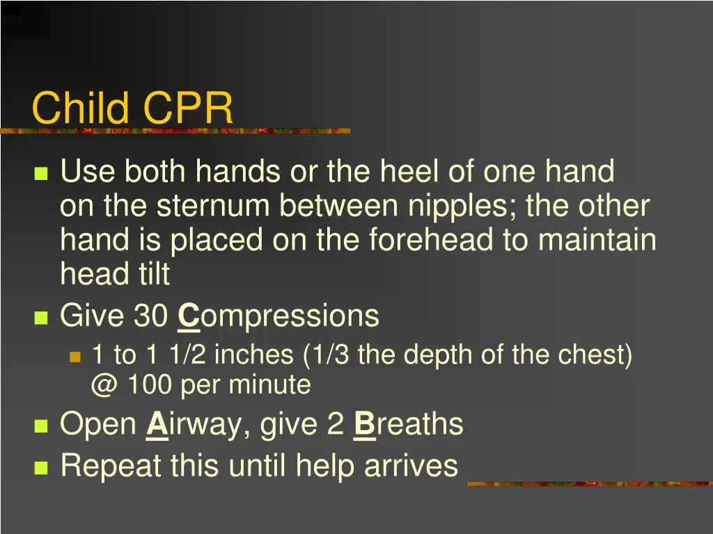 child cpr