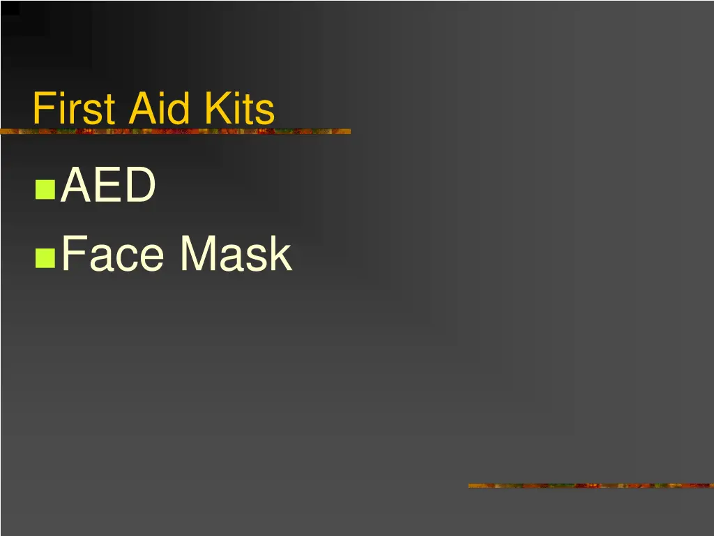 first aid kits