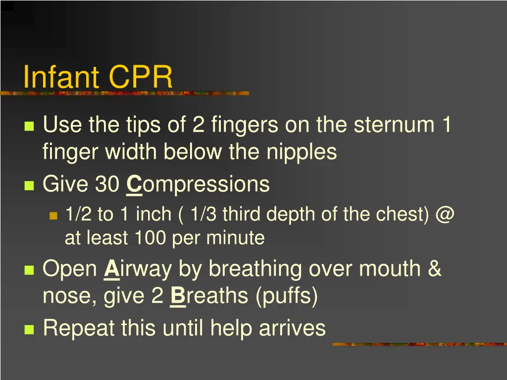 infant cpr