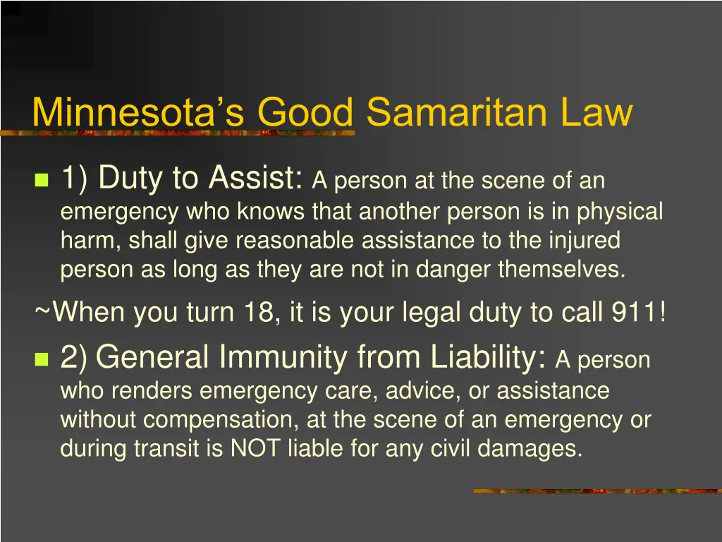 minnesota s good samaritan law