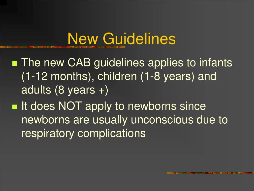 new guidelines