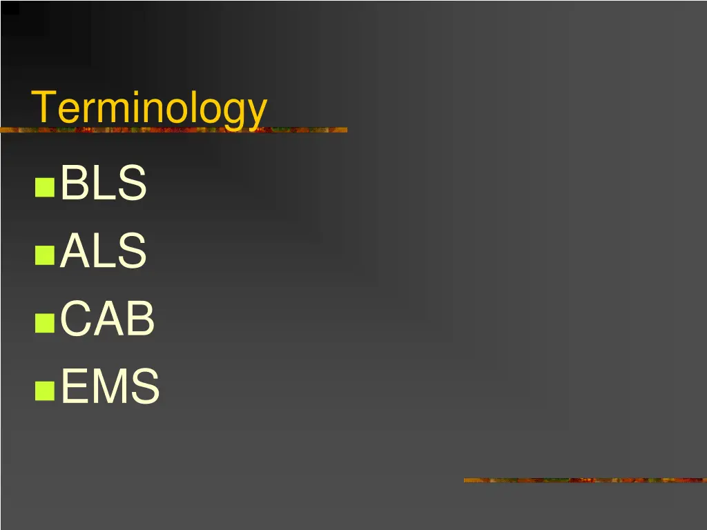terminology