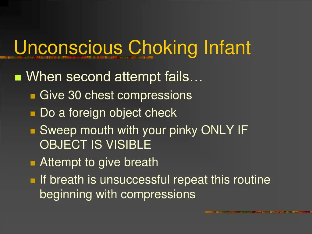 unconscious choking infant 1