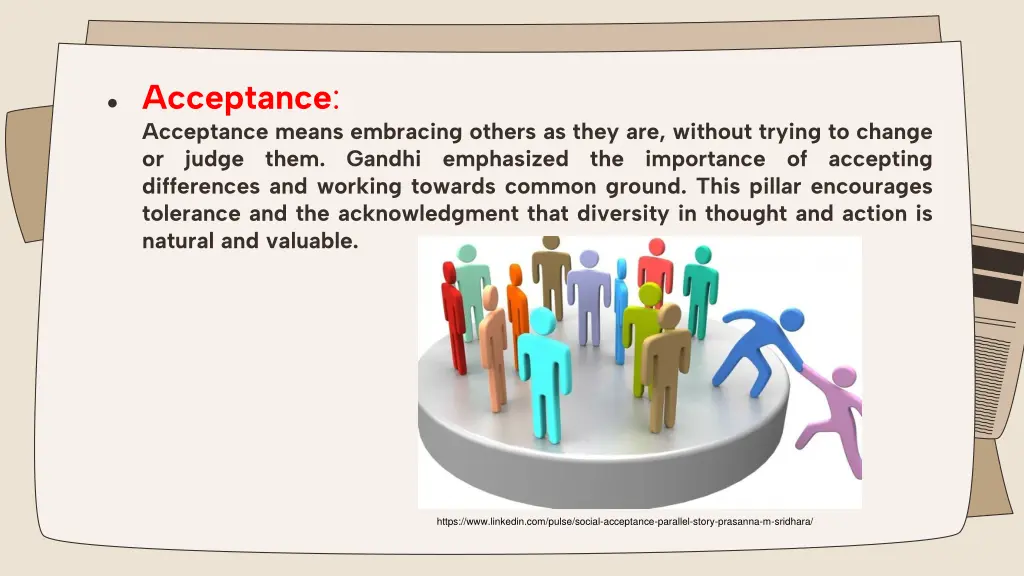 acceptance acceptance means embracing others