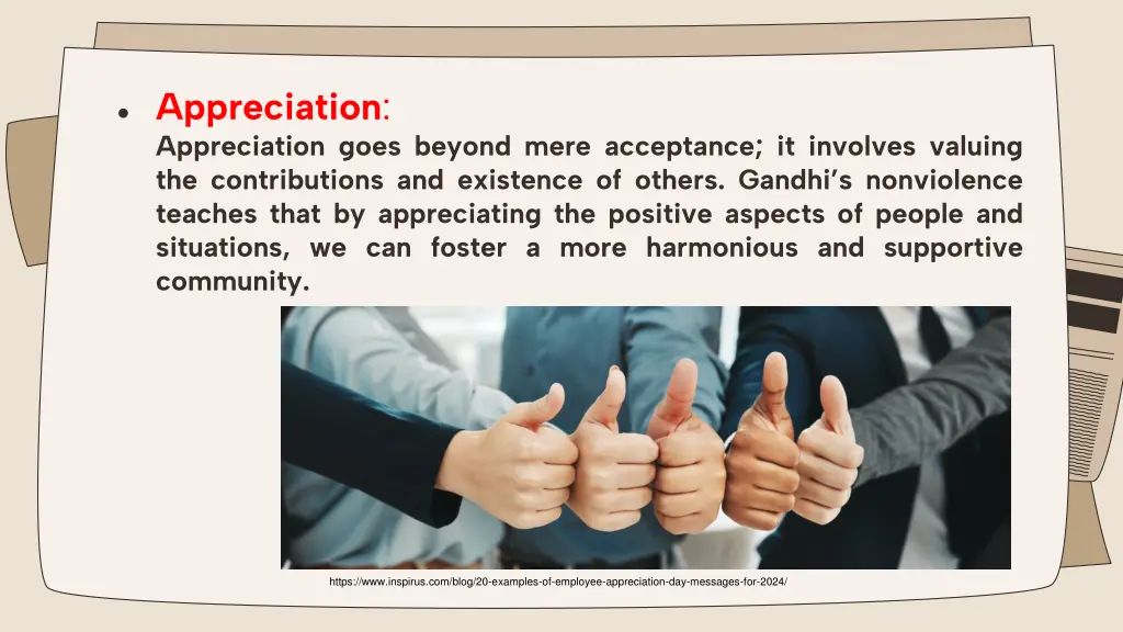 appreciation appreciation goes beyond mere