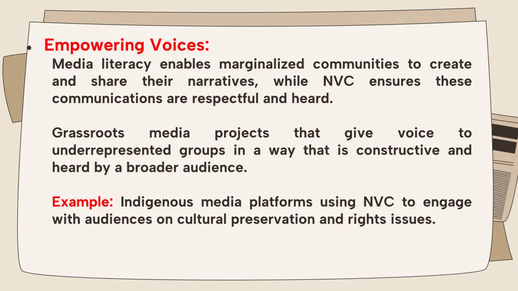 empowering voices media literacy enables