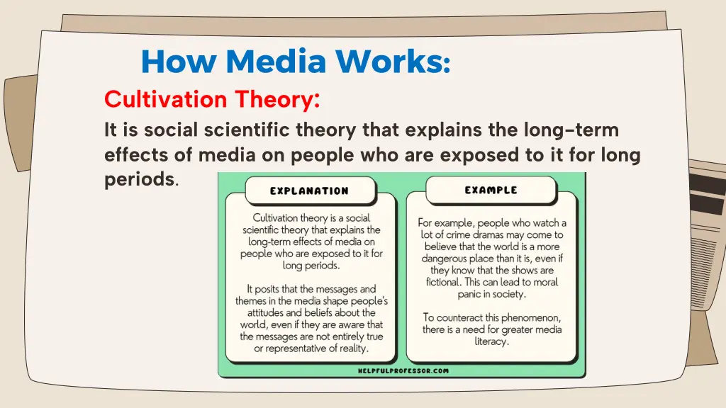 how media works cultivation theory it is social