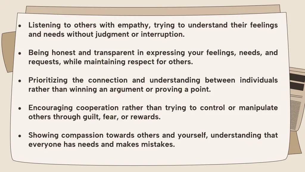 listening to others with empathy trying