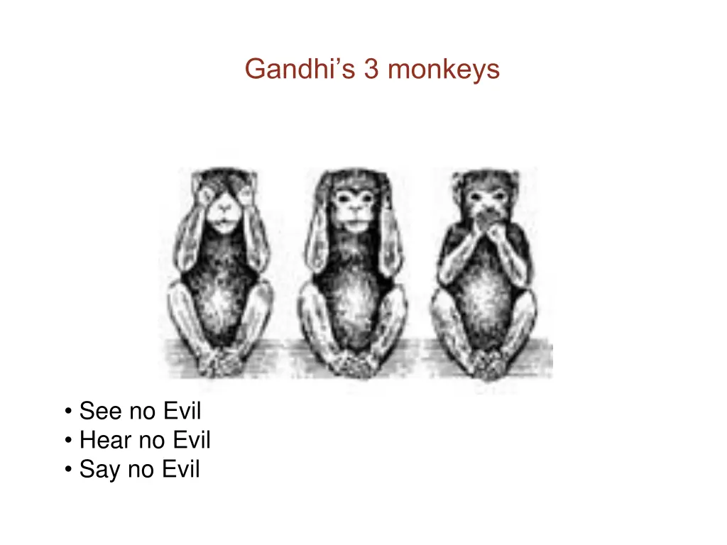 gandhi s 3 monkeys