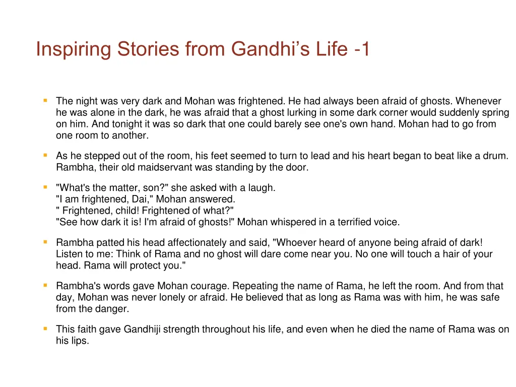 inspiring stories from gandhi s life 1